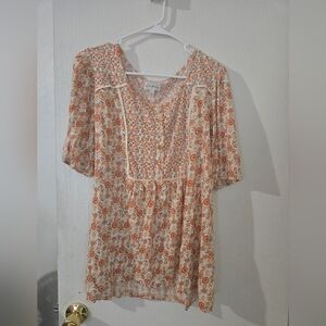 Large Wonderly Multicolor Floral Top